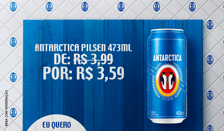 Cerveja Antarctica até 26/05